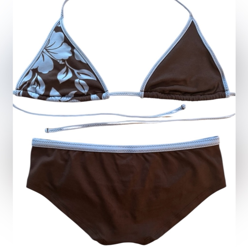 Y2K Tropical Hibiscus Print Bikini Set - Picture 6 of 15